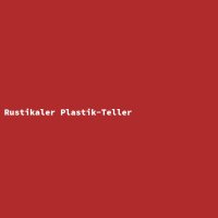 Rustikaler Plastik-Teller