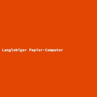 Langlebiger Papier-Computer